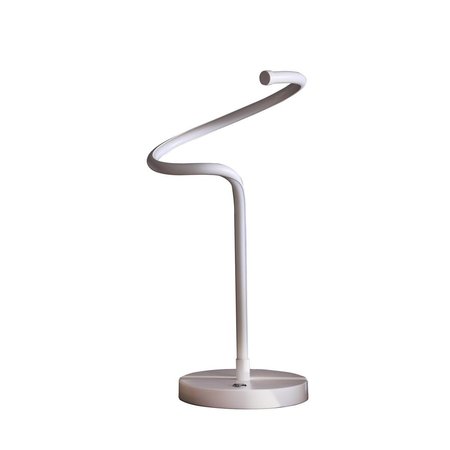 CLING 19 in. Curvilinear S-Curve Spiral Tube LED Table Lamp - Matte White CL2629552